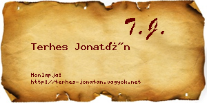 Terhes Jonatán névjegykártya
